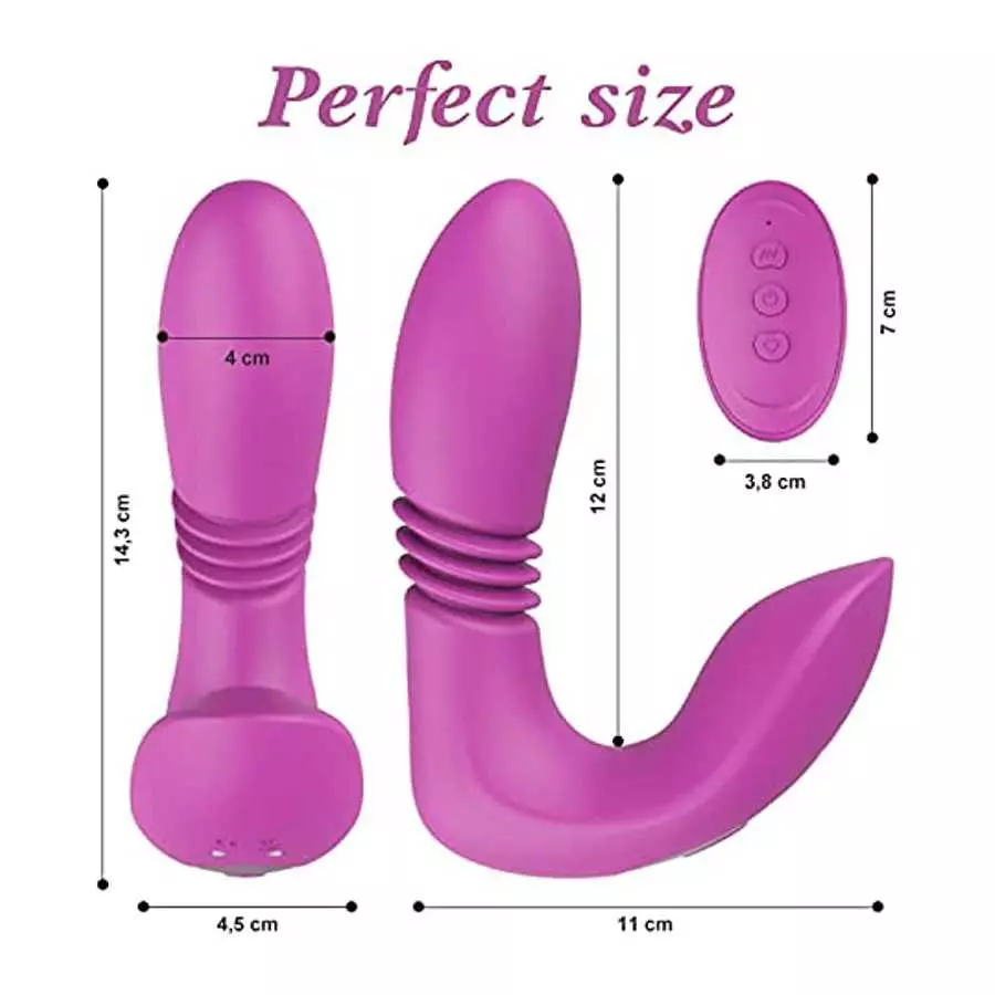 Clitoral G-spot Thrust Vibrator for Women, Panty Vibrator Sex Toys for Female with 9 Vibration Modes, Wearable Butterfly Vibrato