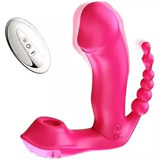 GAIWU 3 in 1 Wearable Butterfly Panty Vibrator with Remote Control, Clitoral G Spot Anal Sex Stimulator Toy with 7 Vibration Mod