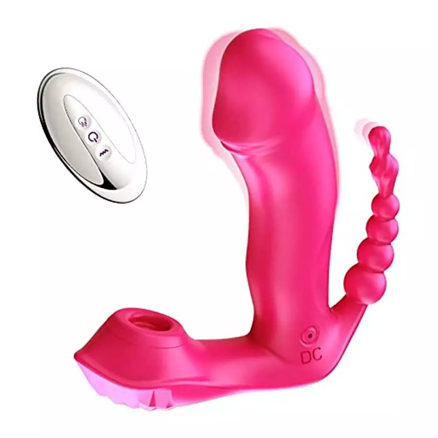GAIWU 3 in 1 Wearable Butterfly Panty Vibrator with Remote Control, Clitoral G Spot Anal Sex Stimulator Toy with 7 Vibration Mod