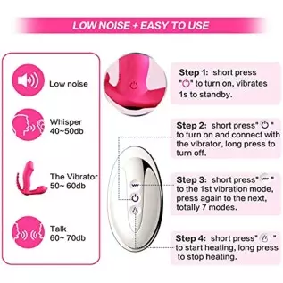 GAIWU 3 in 1 Wearable Butterfly Panty Vibrator with Remote Control, Clitoral G Spot Anal Sex Stimulator Toy with 7 Vibration Mod