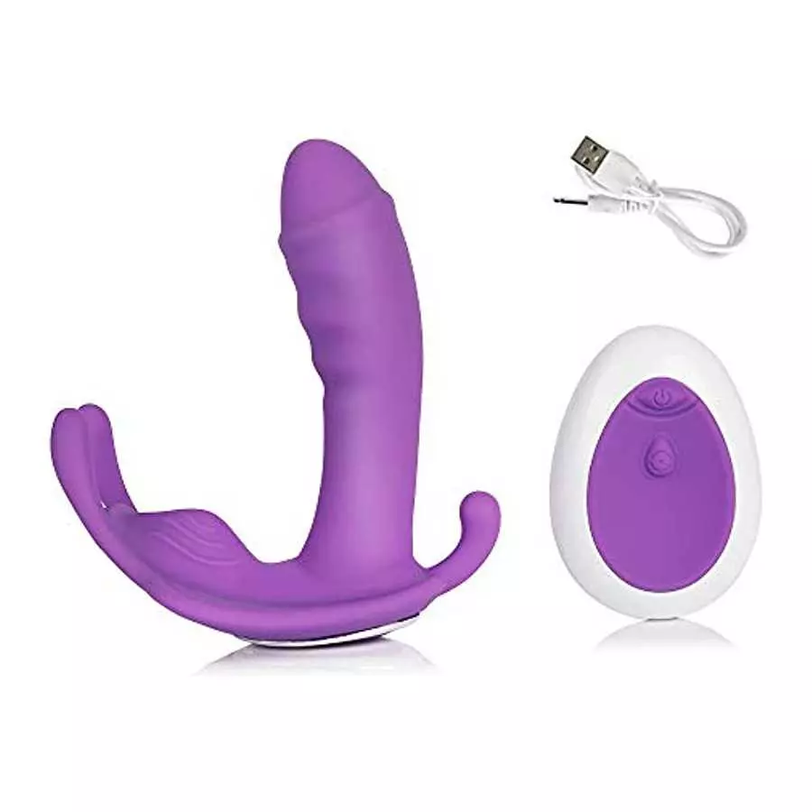 10 Speeds Butterfly Vibrator Wearable Panties,APP Wireless Remote Control Pants Clit Stimulator Sex Toy for Couple,Purple 10 Speeds Butterfly Vibrator Wearable Panties,APP Wireless Remote Control Pants Clit Stimulator Sex Toy for Couple,Purple