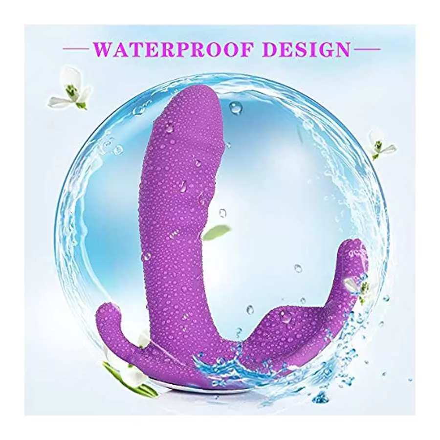 10 Speeds Butterfly Vibrator Wearable Panties,APP Wireless Remote Control Pants Clit Stimulator Sex Toy for Couple,Purple