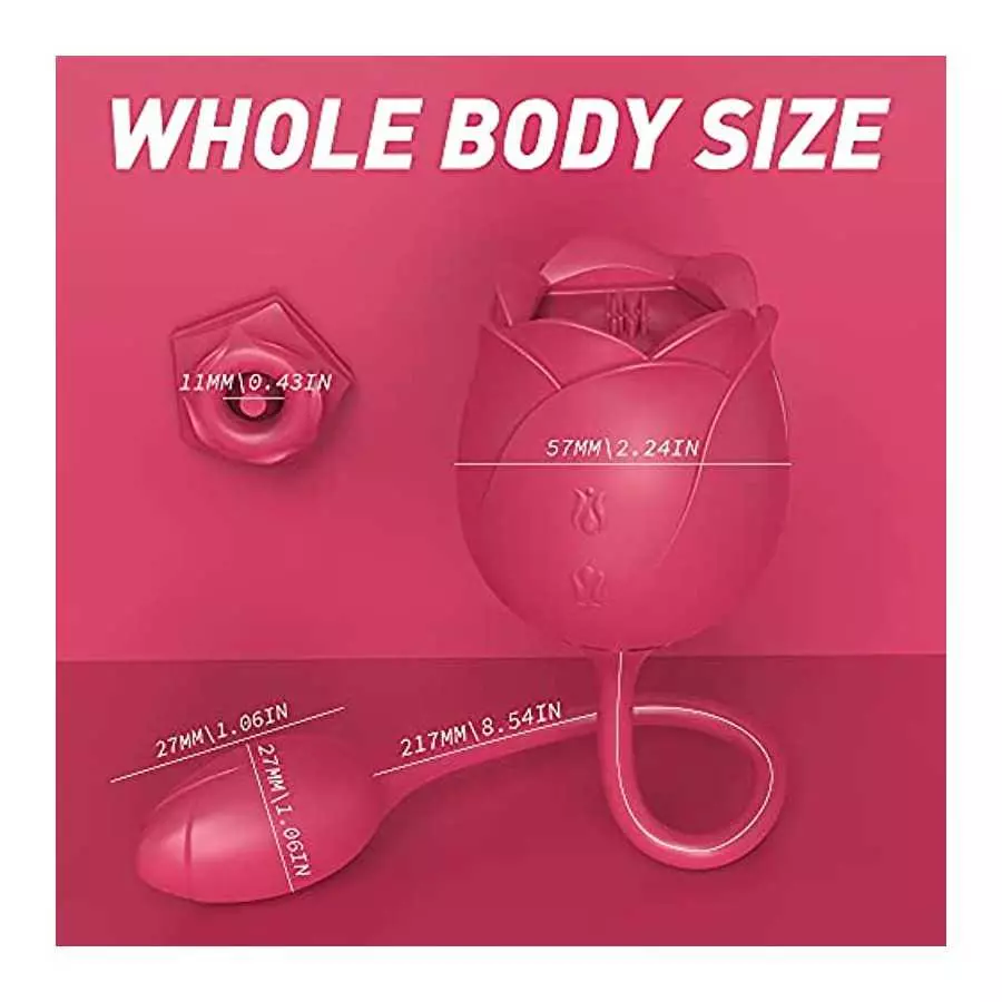 Rose Sex Toy for Clitoral Vibrator Dildo Stimulator Vaginal and Anal Sex Toy Rose Toy Vibrator for Women Tongue Licking Vibrator