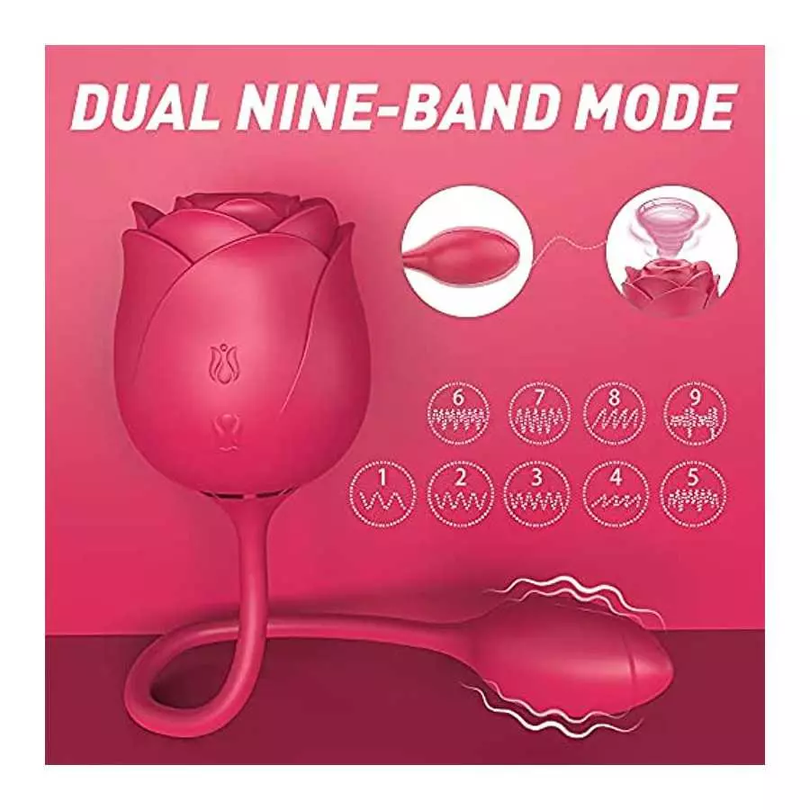 Rose Sex Toy for Clitoral Vibrator Dildo Stimulator Vaginal and Anal Sex Toy Rose Toy Vibrator for Women Tongue Licking Vibrator