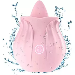 Rose Toy Vibrator for Woman, Rose Vibrator Clitoral One-Button Control 7 Lick-Vibrating Toys, Mini Rose Vibrator for Women Mastu