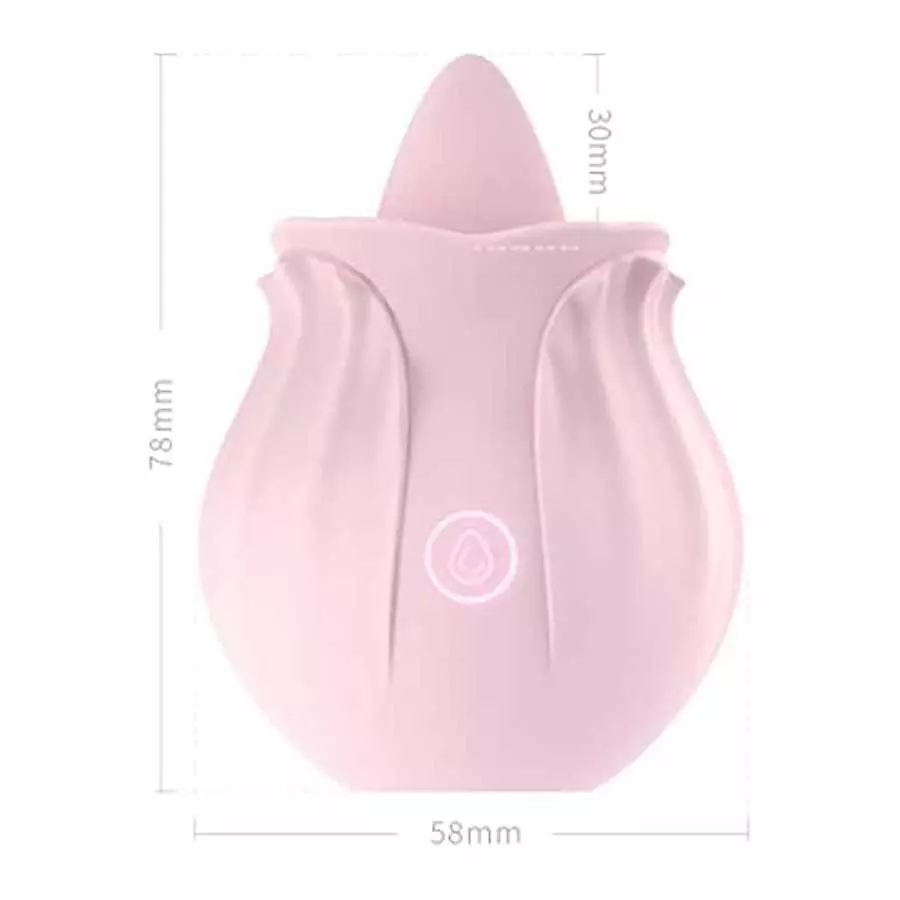 Rose Toy Vibrator for Woman, Rose Vibrator Clitoral One-Button Control 7 Lick-Vibrating Toys, Mini Rose Vibrator for Women Mastu