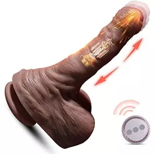 Thrusting Dildo Vibrator with 5 Thrusting Modes and 7 Vibration Modes, 7.9' Realistic Huge Dildos for G-spot Anal Stimulator Adu