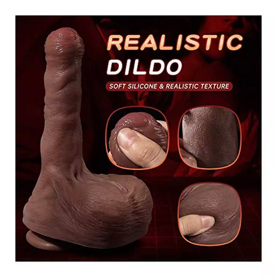 Thrusting Dildo Vibrator with 5 Thrusting Modes and 7 Vibration Modes, 7.9' Realistic Huge Dildos for G-spot Anal Stimulator Adu