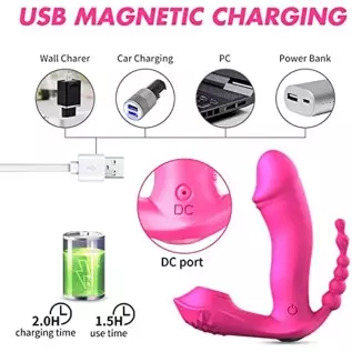 Wearable Panty Vibrator Sex Stimulator for Women, Clitoral G Spot Anal Butterfly Vibrating Panties with 8 Vibration Modes Waterp