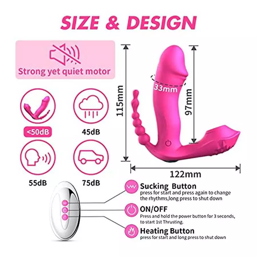 Wearable Panty Vibrator Sex Stimulator for Women, Clitoral G Spot Anal Butterfly Vibrating Panties with 8 Vibration Modes Waterp