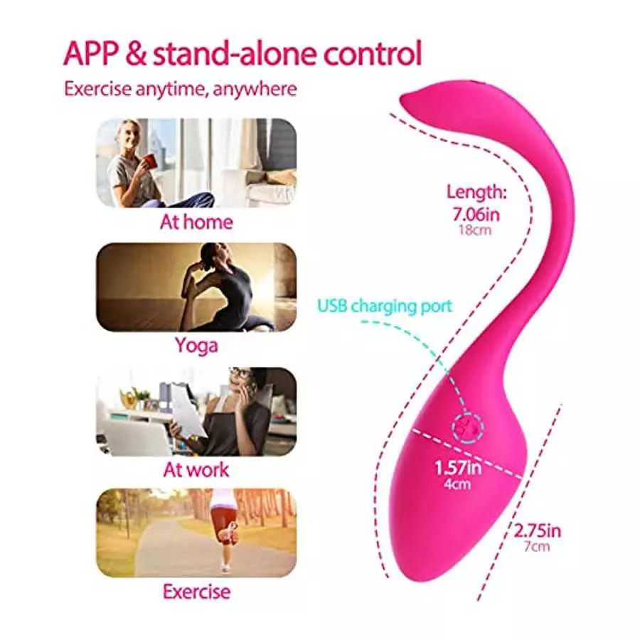 Bullet Vibrator, Wearable Panty G-spot Vibrator Dildo with APP Control- Kegel Pelvic Floor Trainer - 9 Models, Mini Egg Style Vi