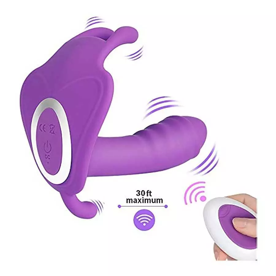 Wearable Clitoral G Spot Butterfly Vibrator Vibrating Panties Clit Invisible Butterfly Panties Vibrating Egg Sex Toys for Women 