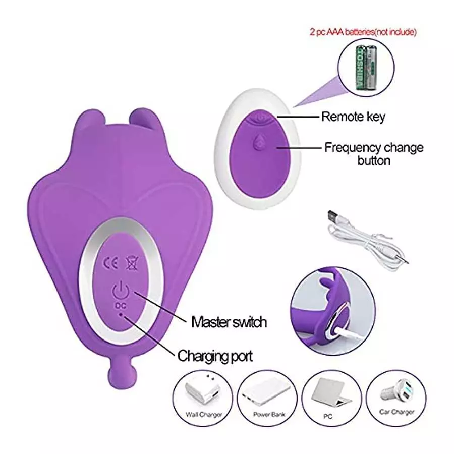 Wearable Clitoral G Spot Butterfly Vibrator Vibrating Panties Clit Invisible Butterfly Panties Vibrating Egg Sex Toys for Women 