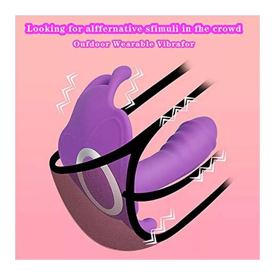 Wearable Clitoral G Spot Butterfly Vibrator Vibrating Panties Clit Invisible Butterfly Panties Vibrating Egg Sex Toys for Women 