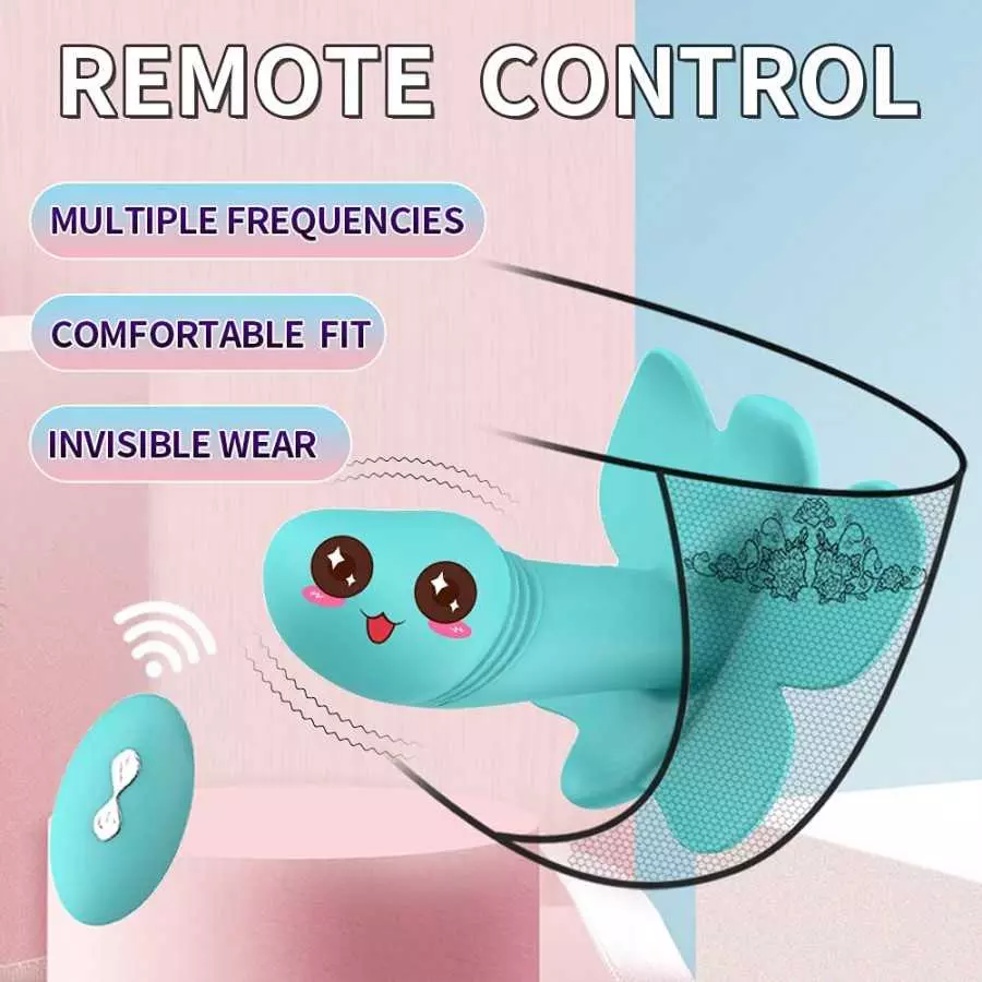 Vibrating Panties Butterfly Remote Control Vibrators with Clitoral Stimulationa Dildo Bullet Thrusting Sex Toy for Women (Purple