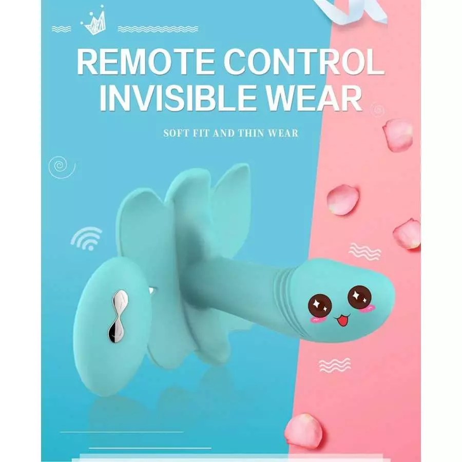 Vibrating Panties Butterfly Remote Control Vibrators with Clitoral Stimulationa Dildo Bullet Thrusting Sex Toy for Women (Purple