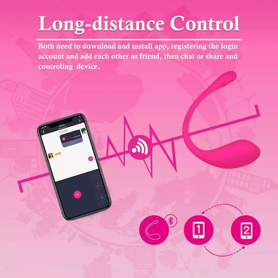 App Remote Control Silicone Waterproof Vibrator with Music Sync, Partner & Wireless Control G Spot Stimulator Sex Toys for Women