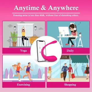 App Remote Control Silicone Waterproof Vibrator with Music Sync, Partner & Wireless Control G Spot Stimulator Sex Toys for Women