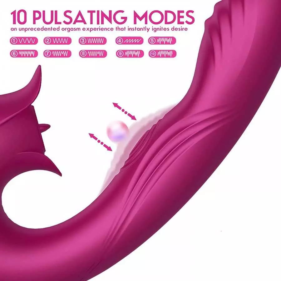 Slap Sucking Vibrator 7-Frequency Powerful Female Vibrator 10-Frequency Pulsating Vibrator, Full Body Water Resistant, Bathroom 