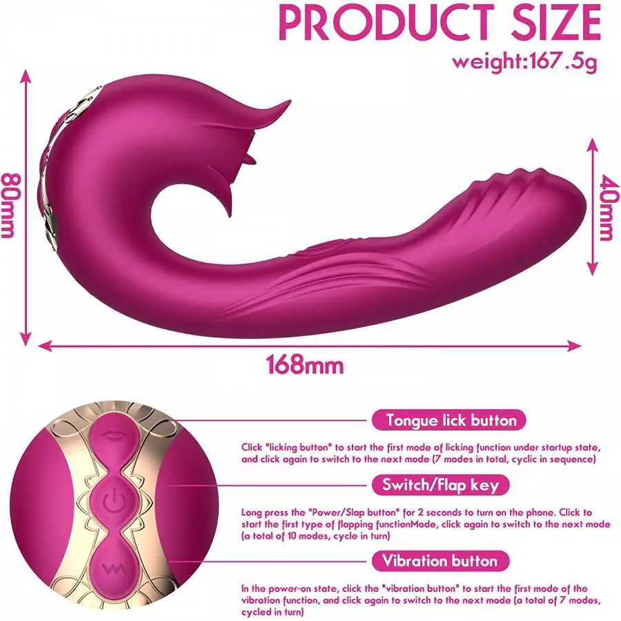 Slap Sucking Vibrator 7-Frequency Powerful Female Vibrator 10-Frequency Pulsating Vibrator, Full Body Water Resistant, Bathroom 