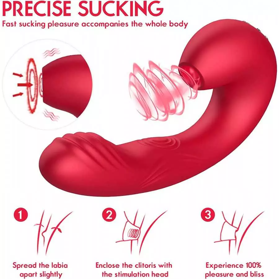 Slap Sucking Vibrator 7-Frequency Powerful Female Vibrator 10-Frequency Pulsating Vibrator, Full Body Water Resistant, Bathroom 