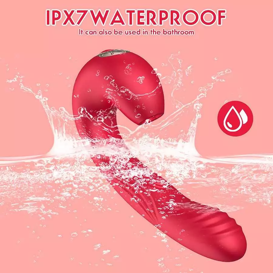 Slap Sucking Vibrator 7-Frequency Powerful Female Vibrator 10-Frequency Pulsating Vibrator, Full Body Water Resistant, Bathroom 