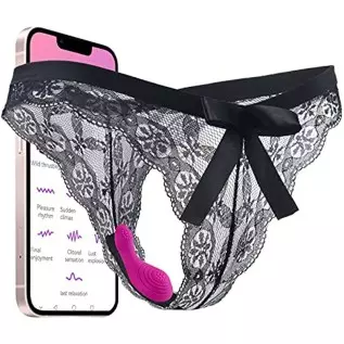 APP Remote Control Panties Vibrator, 10 Modes Rechargeable Bullet Vibrator Waterproof Clitoris Stimulator - Adult Sex Toys for W