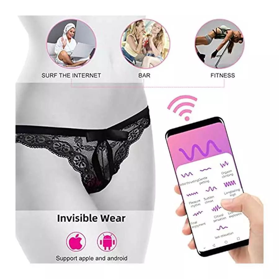 APP Remote Control Panties Vibrator, 10 Modes Rechargeable Bullet Vibrator Waterproof Clitoris Stimulator - Adult Sex Toys for W