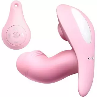 Wireless Remote-Control Vibrator, Wearable Silicone Butterfly Dildo Vibrator with 10 Vibration Modes Waterproof G-Spot Clitoris 