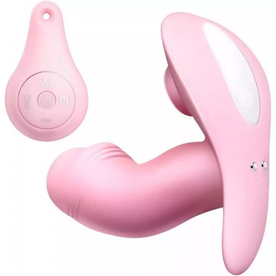 Wireless Remote-Control Vibrator, Wearable Silicone Butterfly Dildo Vibrator with 10 Vibration Modes Waterproof G-Spot Clitoris 