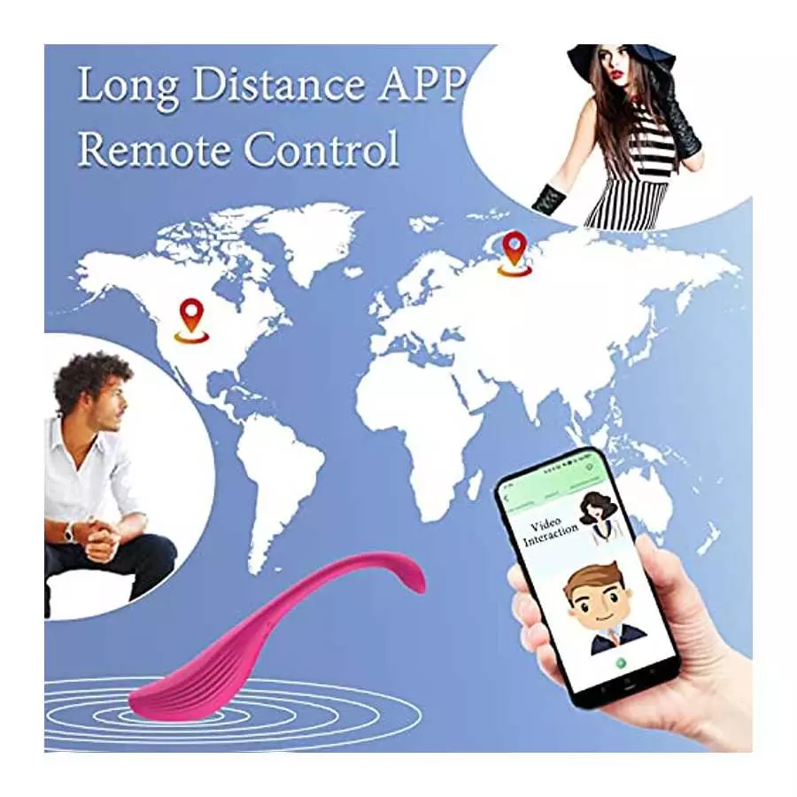 App Control Clitoral G-spot Vibrator, Wearable Panty Clit Egg Vibrators Vaginal Anal Stimulator with 9 Vibration Modes, Recharge