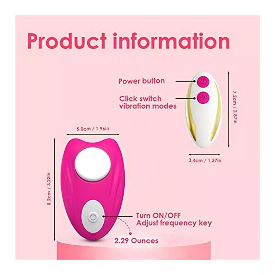 Wireless Remote Control Wearable Panty Vibrator with Magnetic Clip, Rechargeable Adult Product Butterfly Vibrators and 9 Frequen