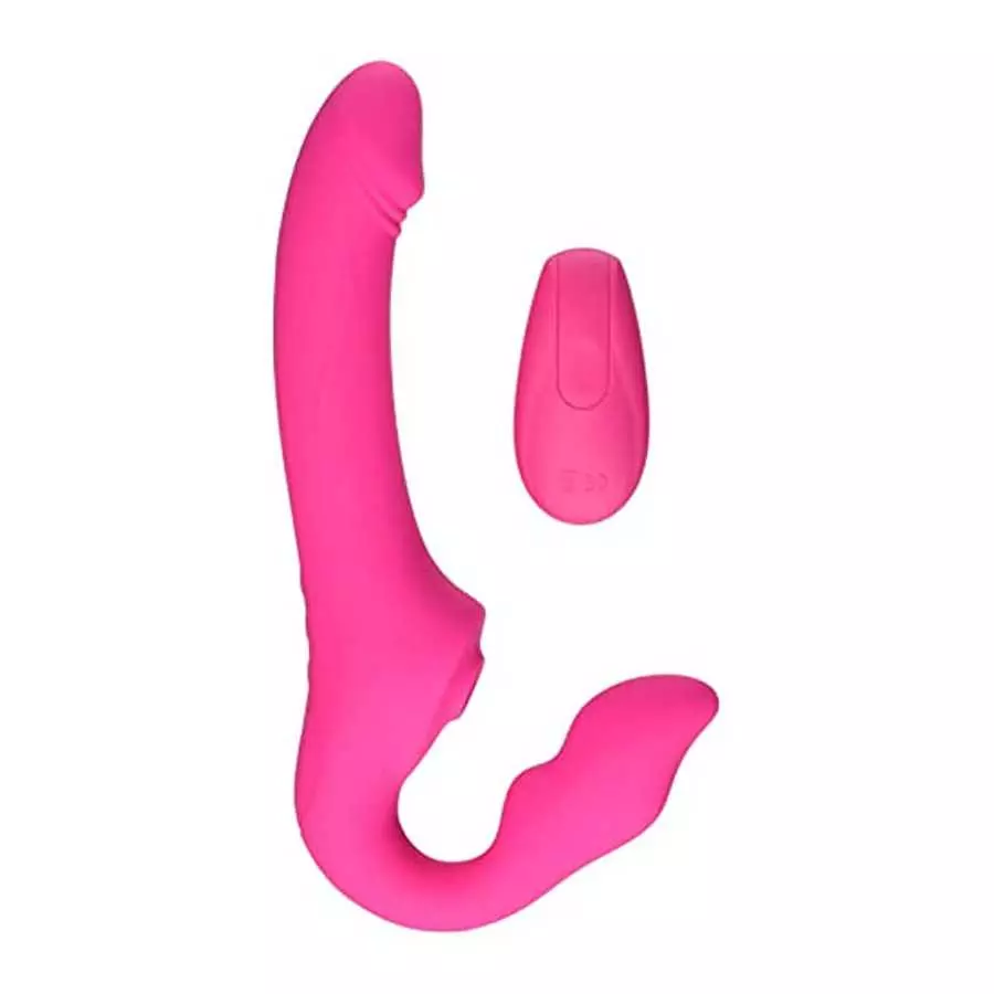Strap U Mighty Licker 10X Premium Silicone Strapless Dildo with Licking & Vibrating Shaft Remote Control for Pegging Men Women C Strap U Mighty Licker 10X Premium Silicone Strapless Dildo with Licking & Vibrating Shaft Remote Control for Pegging Men Women C