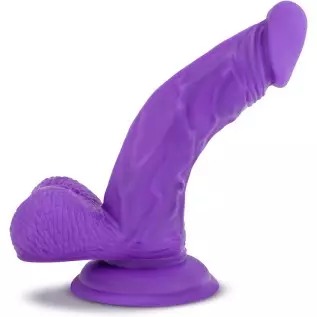 Ruse - Magic Stick - 7" Realistic G Spot Stimulating Curved Ultrasilk Smooth Soft Platinum Cured Puria Silicone Dildo - Suction 