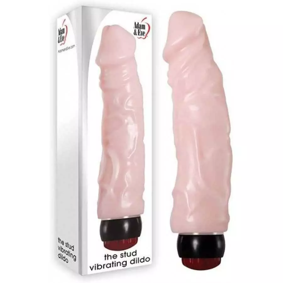 Adam and Eve Stud Vibrating Dildo, 9 Inch (Beige) Adam and Eve Stud Vibrating Dildo, 9 Inch (Beige)