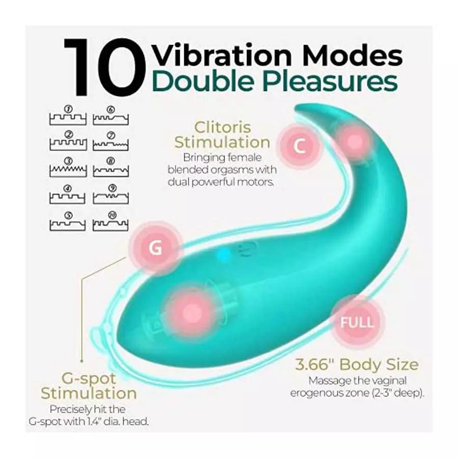 Wearable Panty G Spot Vibrator with Waterproof Remote Control for Public Play, G-Spot Clitoral Stimulator Sex Adult Pool Toy for
