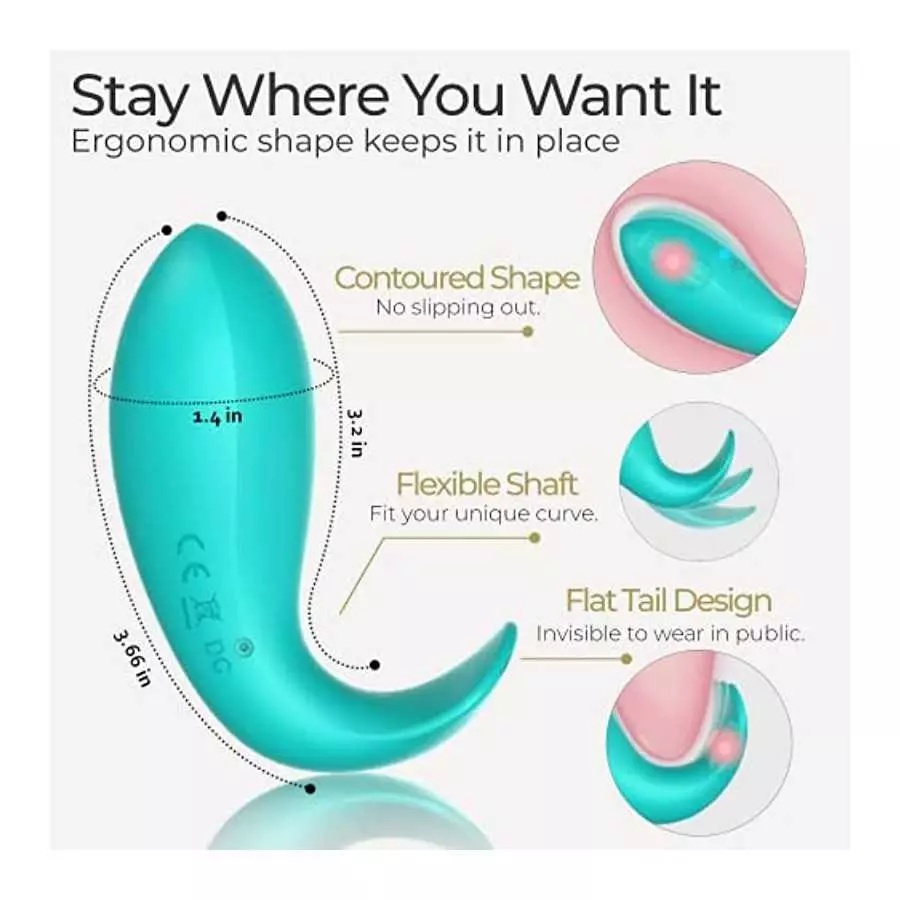 Wearable Panty G Spot Vibrator with Waterproof Remote Control for Public Play, G-Spot Clitoral Stimulator Sex Adult Pool Toy for