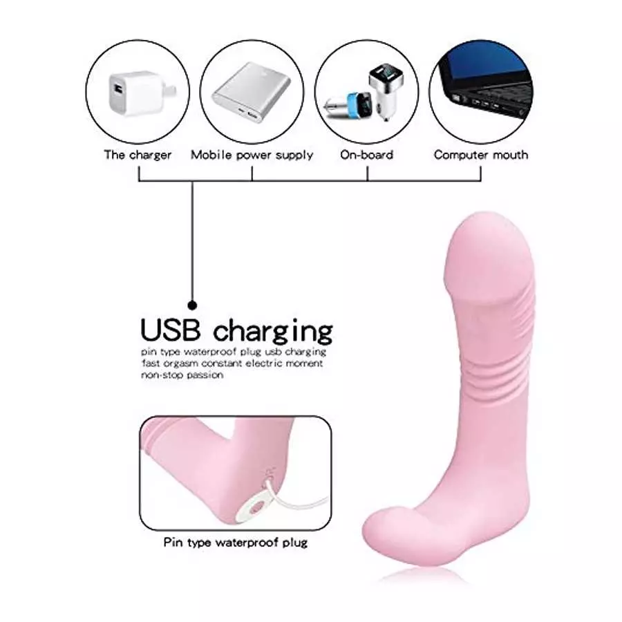 Thrusting G Spot Vibrator with Clit Tongue , Wearable Vibrator 3 Pulsing & 10 Vibrations with Remote, Adult Sex Toys for Women
