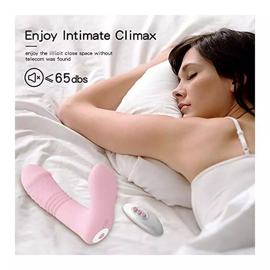 Thrusting G Spot Vibrator with Clit Tongue , Wearable Vibrator 3 Pulsing & 10 Vibrations with Remote, Adult Sex Toys for Women