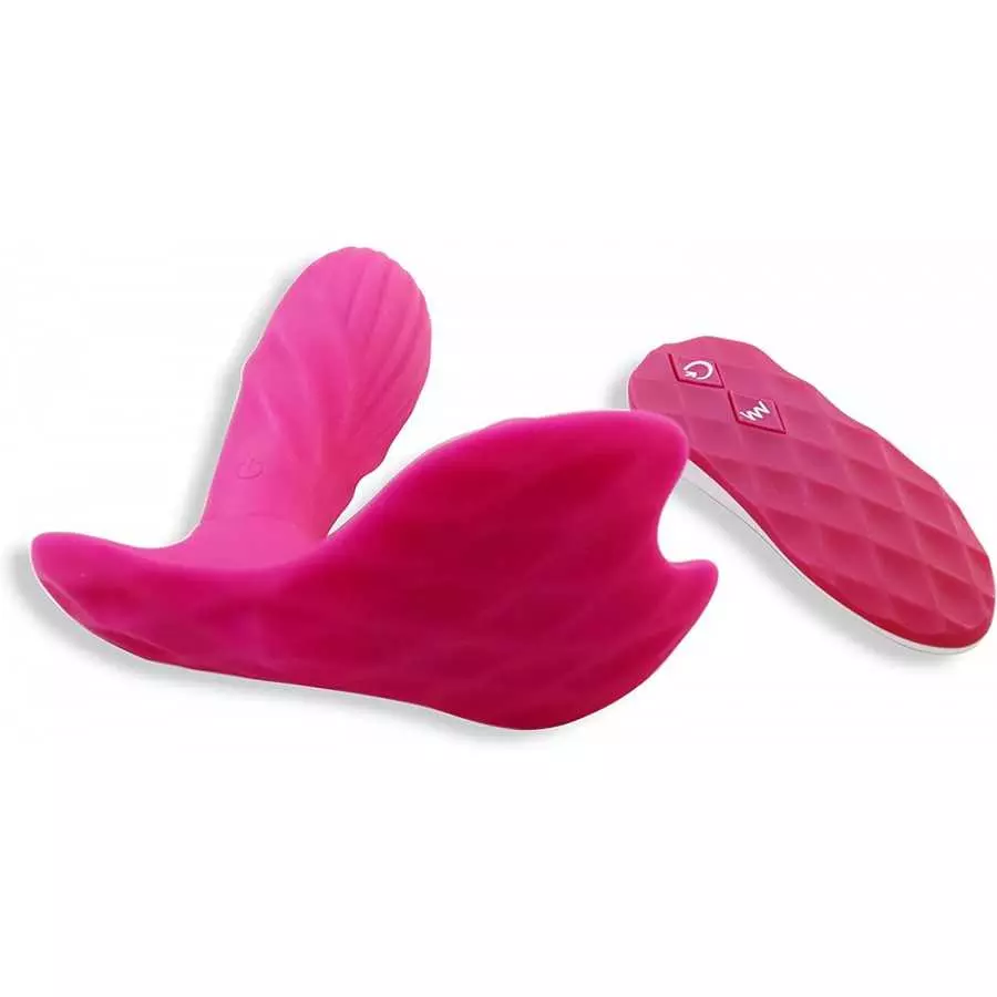 Wireless Remote-Control Heated-Instruction Manual Vibrator, Wearable Silicone Butterfly Dildo Vibrator with 10 Vibration Modes W