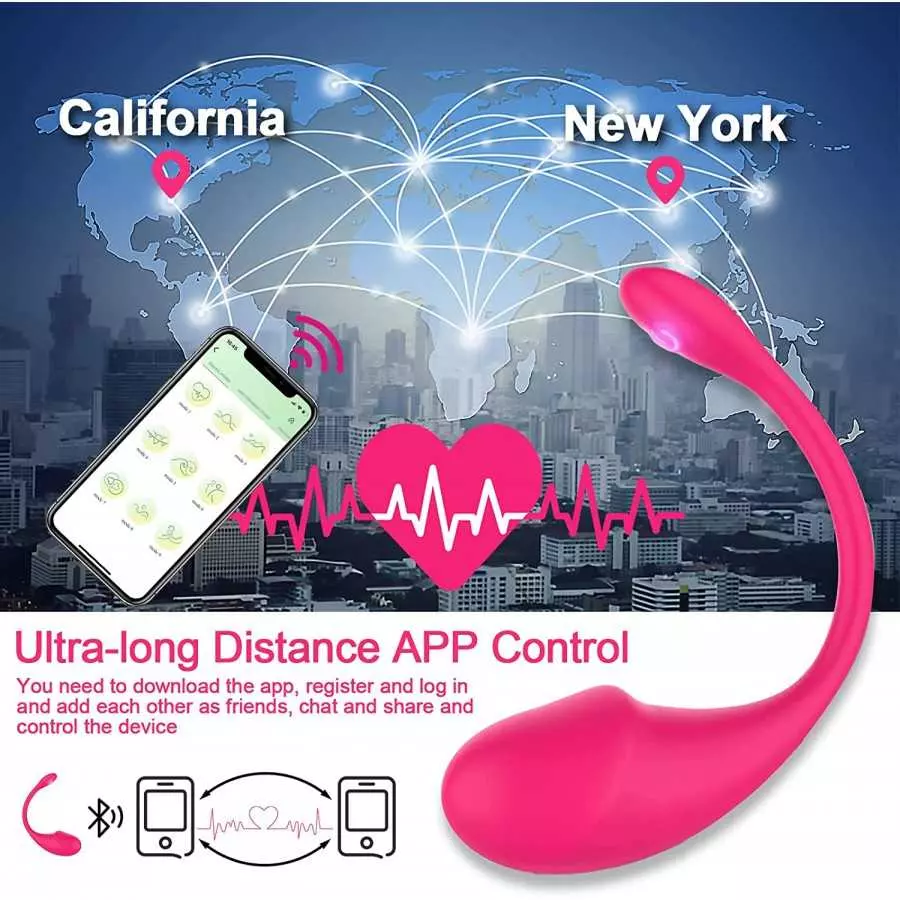 GODGREAT Bullet Vibrator for Women , APP Remote Control Vaginal Clitoral Stimulator Silicone Vibrating with 9 Powerful Vibration