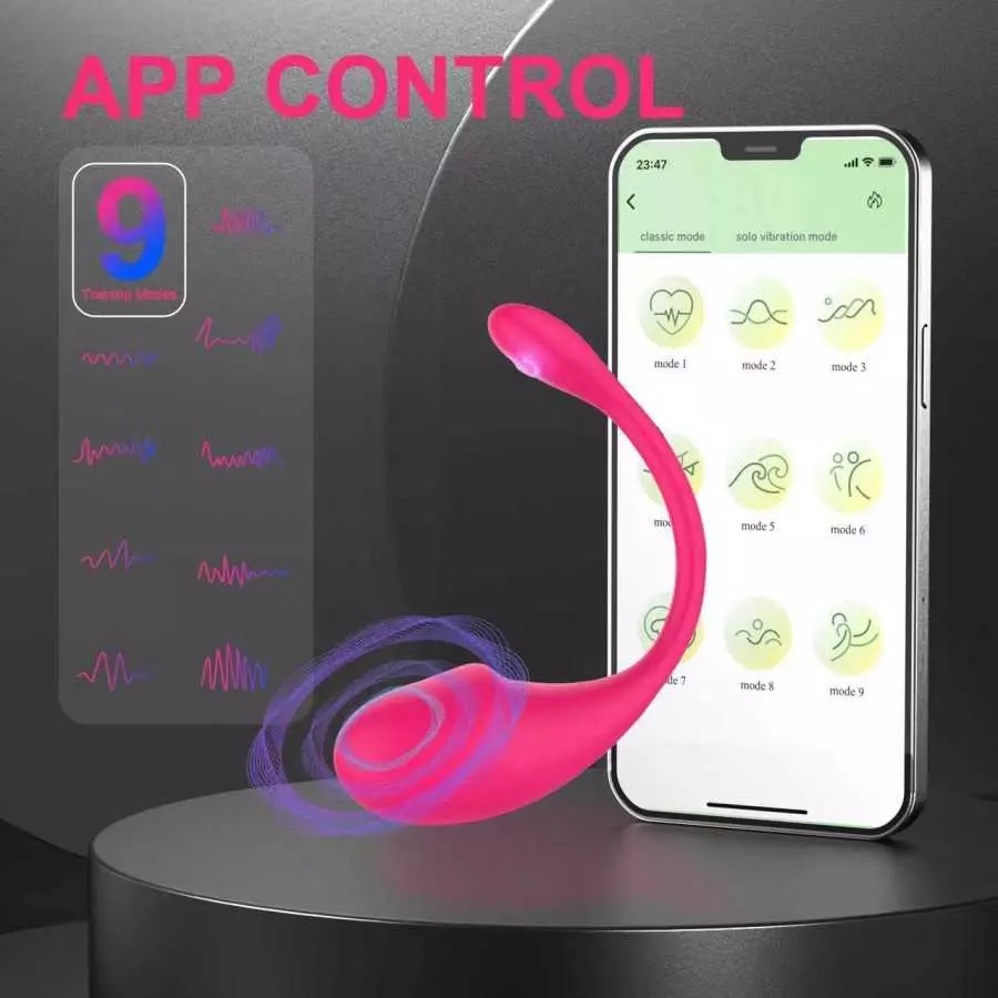 GODGREAT Bullet Vibrator for Women , APP Remote Control Vaginal Clitoral Stimulator Silicone Vibrating with 9 Powerful Vibration