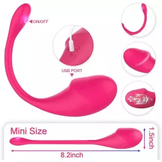 GODGREAT Bullet Vibrator for Women , APP Remote Control Vaginal Clitoral Stimulator Silicone Vibrating with 9 Powerful Vibration