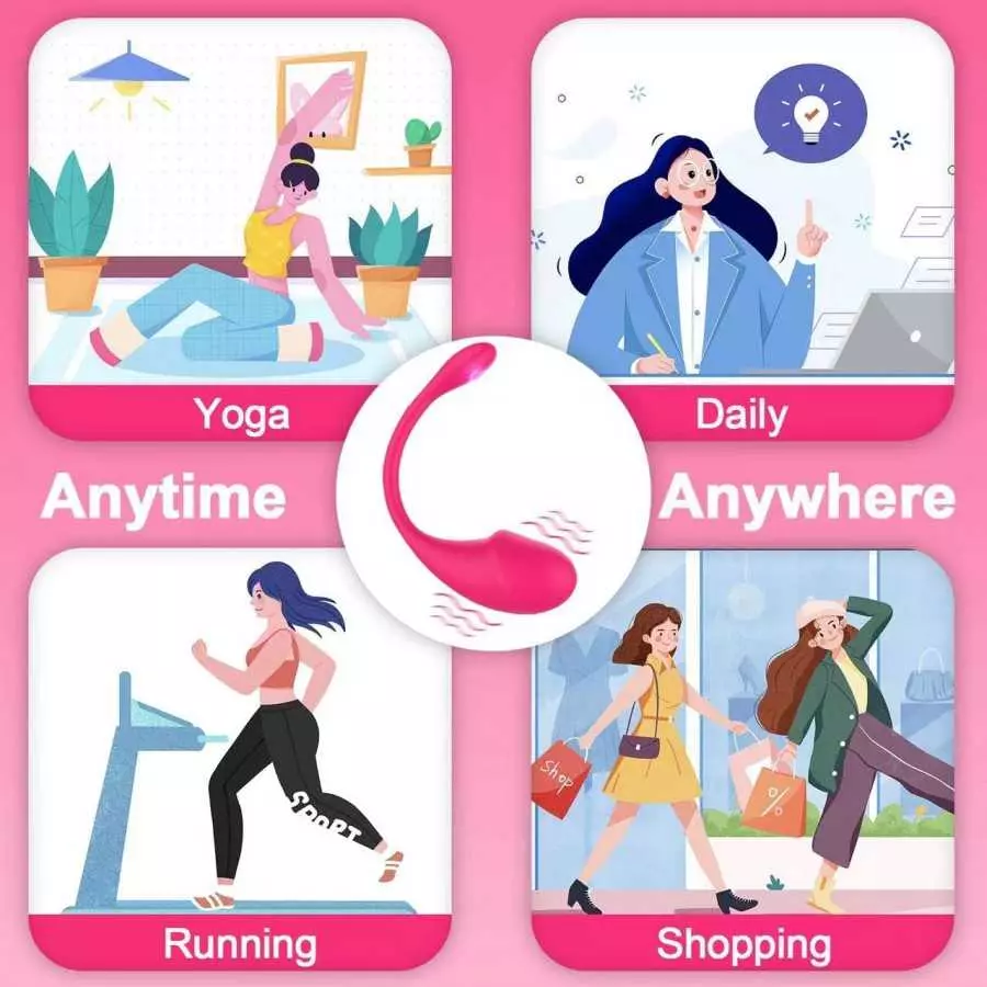 GODGREAT Bullet Vibrator for Women , APP Remote Control Vaginal Clitoral Stimulator Silicone Vibrating with 9 Powerful Vibration