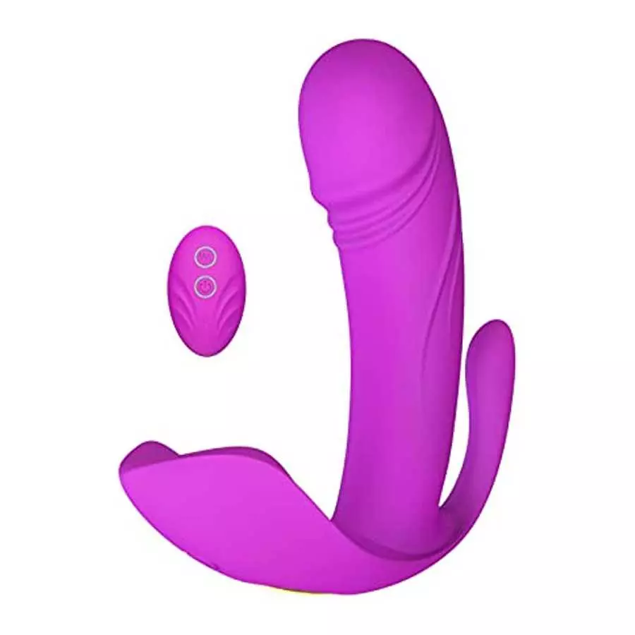 Wearable Vibrator Sex Stimulator for Women, Clitoral G Spot Anal Vibrator Butterfly Vibrating with Remote Control, Waterproof Wo