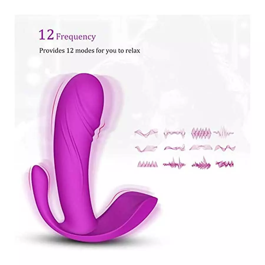 Wearable Vibrator Sex Stimulator for Women, Clitoral G Spot Anal Vibrator Butterfly Vibrating with Remote Control, Waterproof Wo