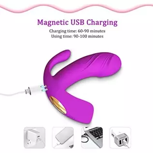 Wearable Vibrator Sex Stimulator for Women, Clitoral G Spot Anal Vibrator Butterfly Vibrating with Remote Control, Waterproof Wo