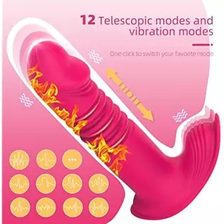 Thrusting Anal Vibrator with Heating Remote Controll, Wearable Dildo, Clitoral G-spot Vibrator, Prostate Massager, Vaginal Stimu Thrusting Anal Vibrator with Heating Remote Controll, Wearable Dildo, Clitoral G-spot Vibrator, Prostate Massager, Vaginal Stimu