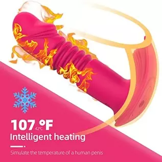 Thrusting Anal Vibrator with Heating Remote Controll, Wearable Dildo, Clitoral G-spot Vibrator, Prostate Massager, Vaginal Stimu Thrusting Anal Vibrator with Heating Remote Controll, Wearable Dildo, Clitoral G-spot Vibrator, Prostate Massager, Vaginal Stimu