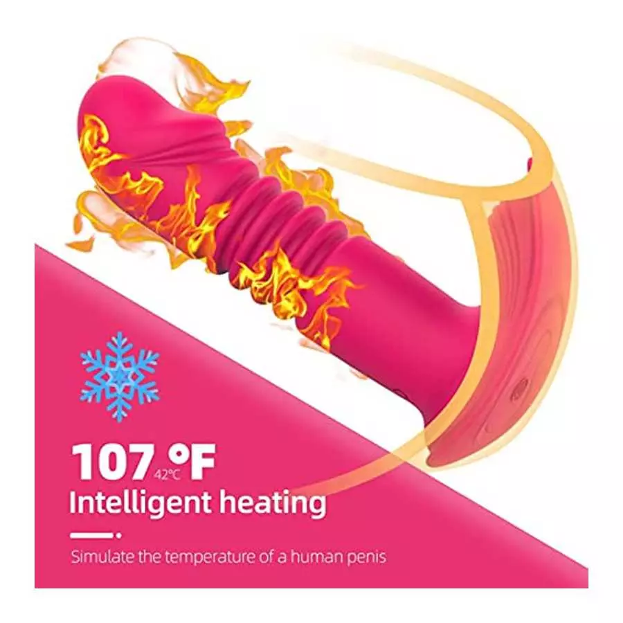 Thrusting Anal Vibrator with Heating Remote Controll, Wearable Dildo, Clitoral G-spot Vibrator, Prostate Massager, Vaginal Stimu